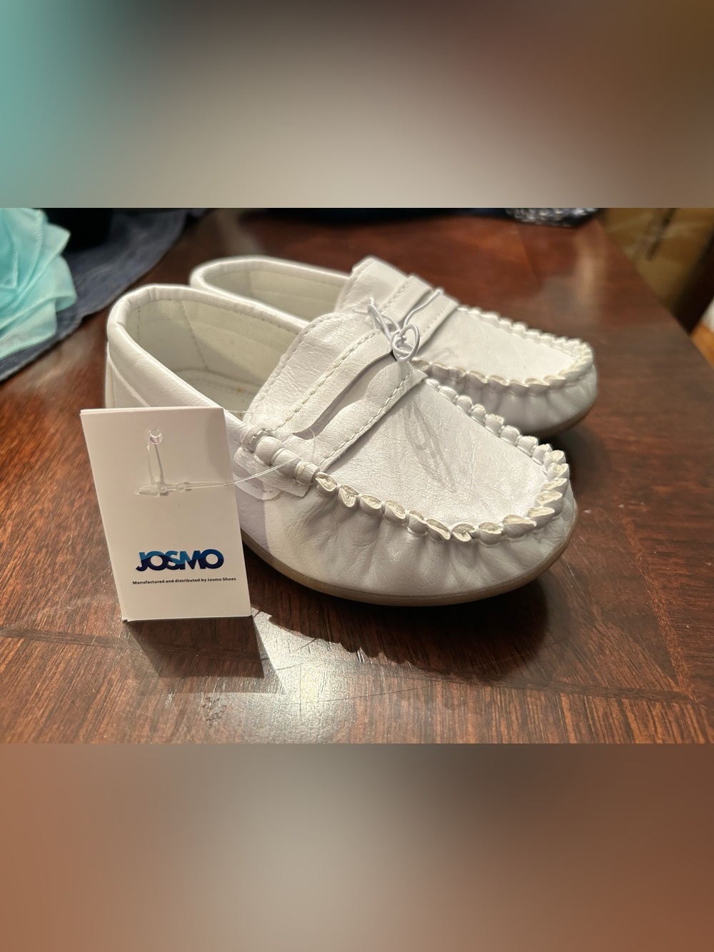 Josmo White Kids Moccasin Loafers